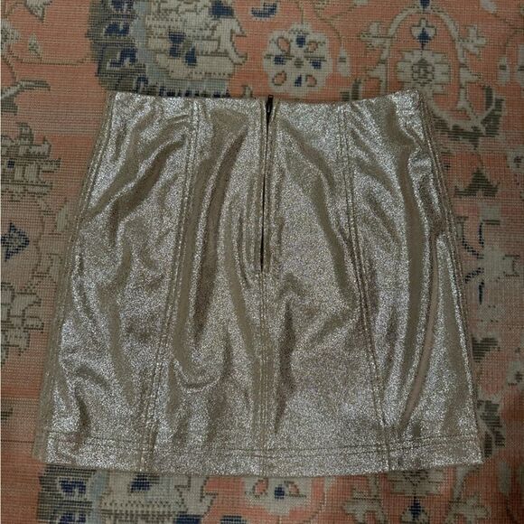Free People | Modern Femme Mini Metallic Skirt | EUC | Size: 6 - Picture 5 of 8